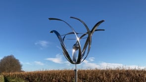 Edelstahl Windspiel Tulpe, Höhe ca. 165 cm, Windspinner
