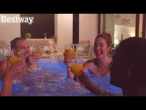 Bestway LAY-Z-SPA Hollywood AirJet LED-Whirlpool für 6 Personen