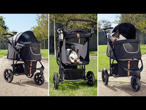 My Duque Cooper Hundebuggy grau bis 32 kg, faltbarer Hundewagen