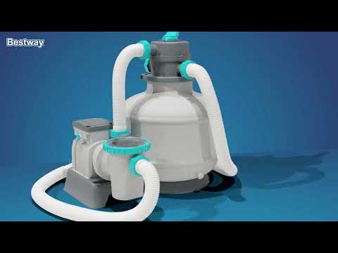 Sandfilteranlage mit Zeitschaltuhr 11.355 lh für große Pools